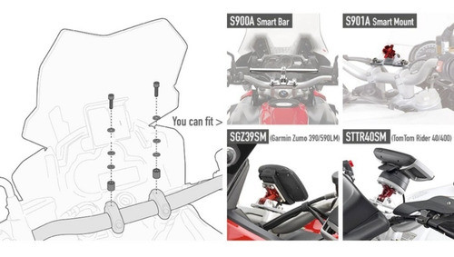 Kit Montaje S900a S901a Moto Gps 02skit Givi Rider Pro ® 1