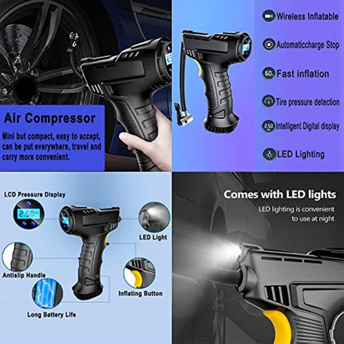 Compressor De Ar De Carro Bomba De Ar Sem Fio Recarregável 1 1