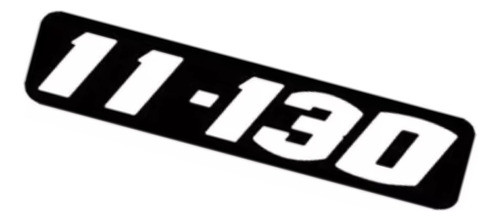 1 Emblema Numeração 11-130 Preto Caminhão Resinado 0