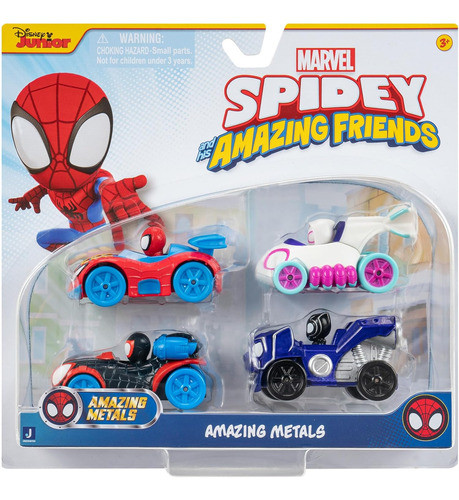Juguete De Superhéroes Para Niños, Pack De 4 Vehículos 0