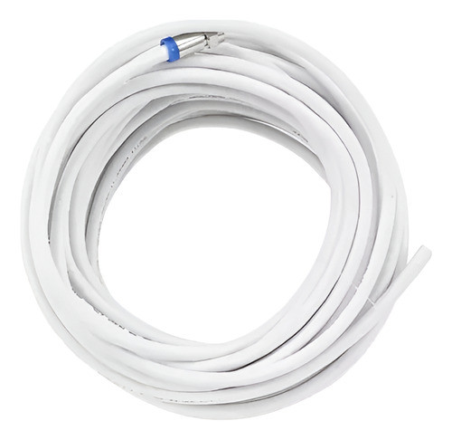 Cabo Coaxial Para Antena Tv Digital Branco Montado 20 Metros 0