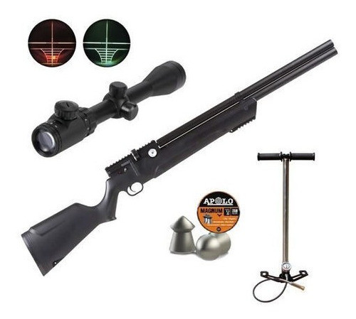 Rifle Pcp Chumbera + Inflador + Chumbos + Mira Kirkor 5.5mm 0