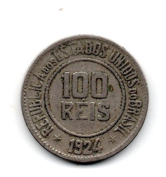 Brasil Moneda 100 Reis Año 1924 Km#518 0 Brasil Moneda 100 Reis Año 1924 Km#518 0