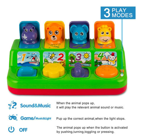 Juguete Interactivo De Animales Con Música Para Bebés 9 A 18 1