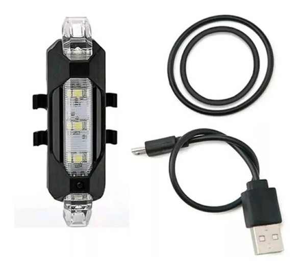 Luz Bicicleta Led Usb Recargable Kit Delantera Y Trasera X 2 1