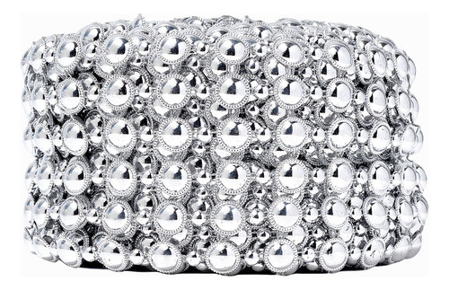 Malla De Media Perla Con Base 1 Metro Confección Decoración 0