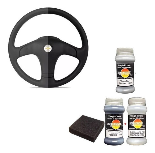 Tinta Restaurar Volantes Plásticos Tonalidades Preto E Cinza 1