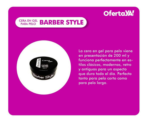 Cera Cabello Pelo En Gel 200 Ml Barber Style Oy 1