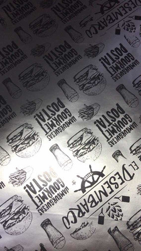 Aluminio Papel Térmico, Para Hamburguesas Y Lomitos 0