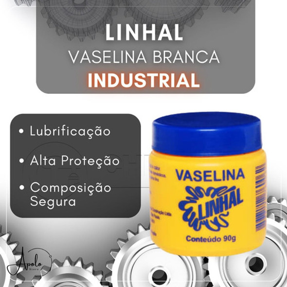 Vaselina Industrial Sólida Branca Sem Cheiro 90g - Linhal 1