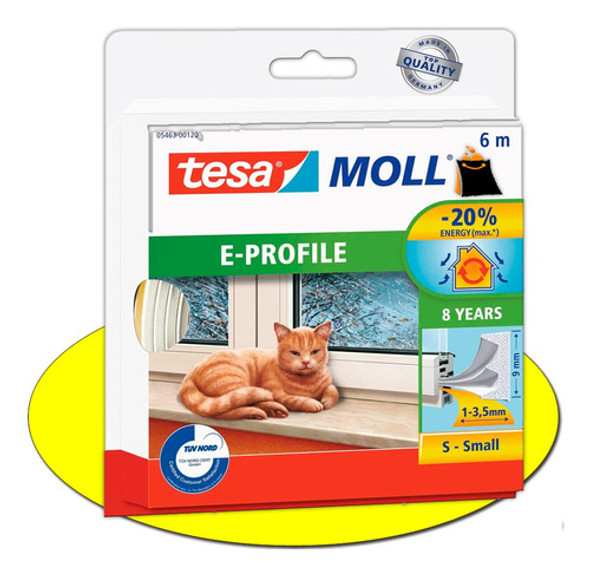 Burlete Caucho Autoadhesivo Perfil E Tesa Puerta Ventana 6m 0