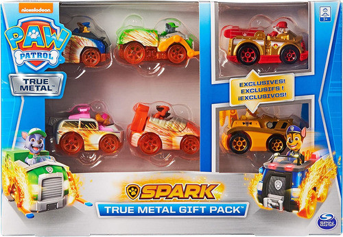 Paw Patrol True Metal Spark, Pacote De Presente Com 6 Itens 0