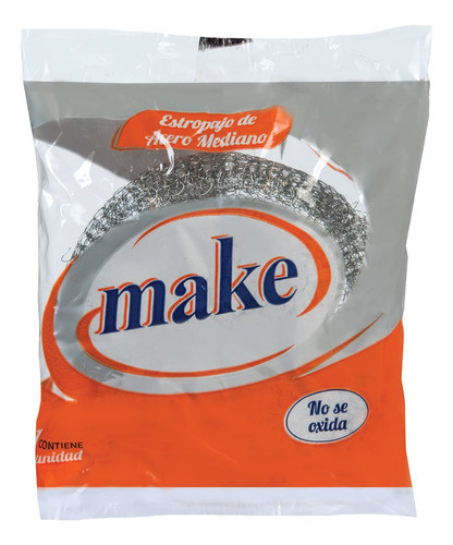 Esponja De Acero Inoxidable Estropajo Make ( Pack X 120 ) 0