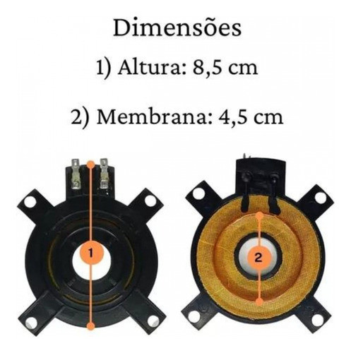 Kit 10 Reparo Super Tweeter St304 Jbl Selenium 8 Ohms 100wrm 1