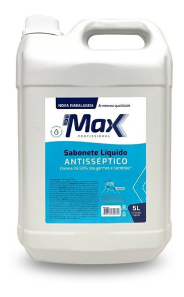 Sabonete Liquido Antisséptico Triclosan Edumax 5l 0 Sabonete Liquido Antisséptico Triclosan Edumax 5l 0