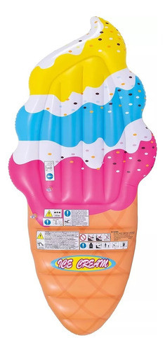 Inflable Colchoneta Paleta Helado Cucurucho 180cm Pileta 0