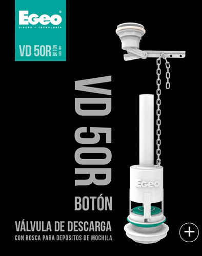 Valvula Descarga A Rosca Para Mochila Vd50r Botón Egeo 1
