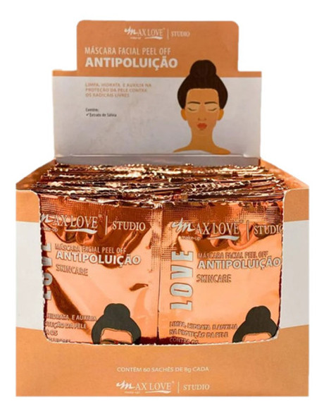 60 Mascara Facial Peel Off Antipoluicao Max Love Atacado 1