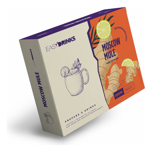 Preparo Liquido Base Drink Moscow Mule Easy Drinks 6 Saches 0