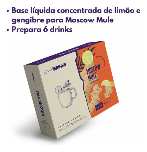 Preparo Liquido Base Drink Moscow Mule Easy Drinks 6 Saches 1
