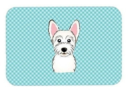 Caroline 's Treasures Checkerboard Azul Westie Mouse Pad/ 0