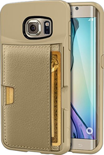 Funda De Silk Galaxy S6 Edge Wallet - Q Funda De La Tarjeta 0