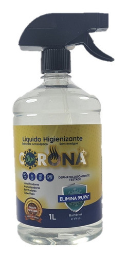 Sabonete Líquido Bye Corona Antisséptico Sem Enxague 1 Litro 0