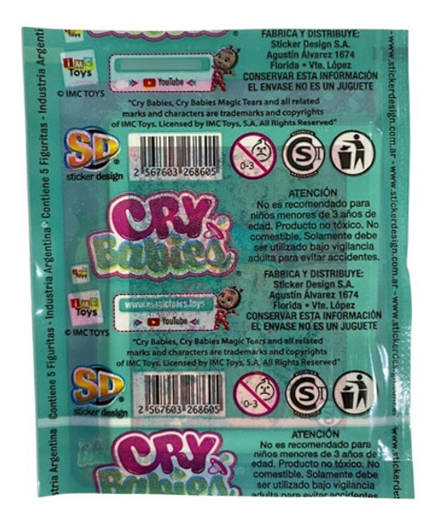 50 Sobres De Figuritas Cry Babies - Original Sticker Design 1