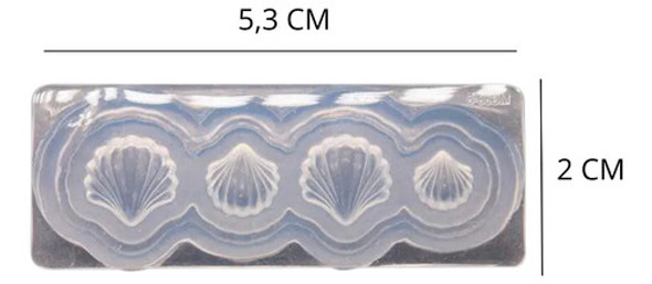 Molde Silicona 4 Mini Conchitas De Mar 1