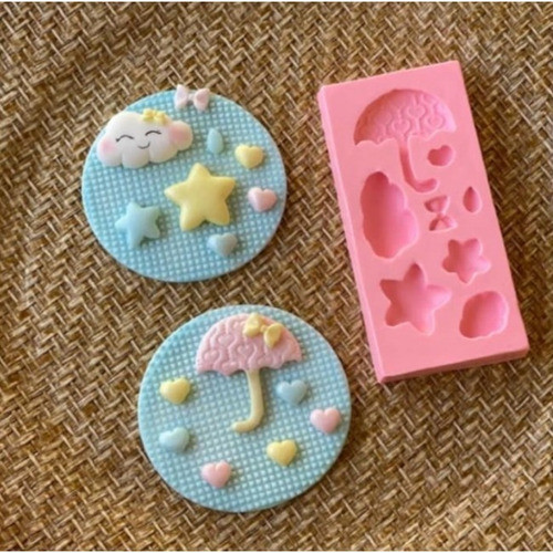 Molde De Silicone Chuva De Amor Para Decorar 1
