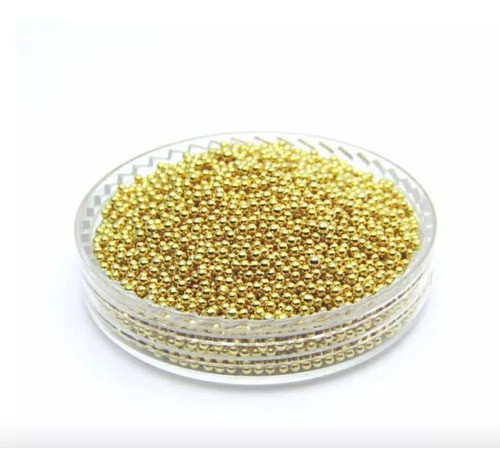 20 Gramas Caviar Dourado De Metal 1mm Não Mancha 0