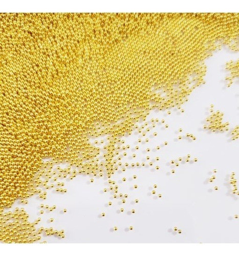 20 Gramas Caviar Dourado De Metal 1mm Não Mancha 1