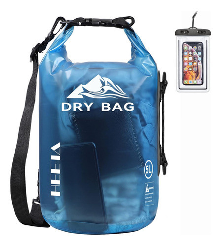 Bolso Impermeable Resistente Al Agua 10l Azul Transparente 0