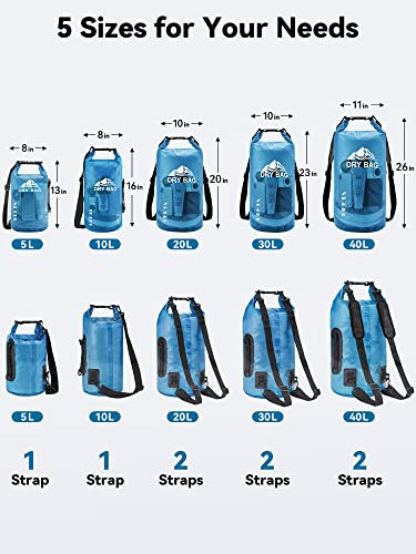 Bolso Impermeable Resistente Al Agua 10l Azul Transparente 1