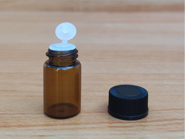 50 Frasco Vidro Âmbar Gotejador 2ml Óleos Essenciais Antiuv 1