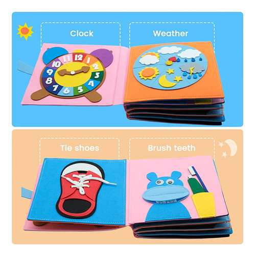 Niños Pequeños Montessori Lavables Tablero Ocupado 3d Baby S 1