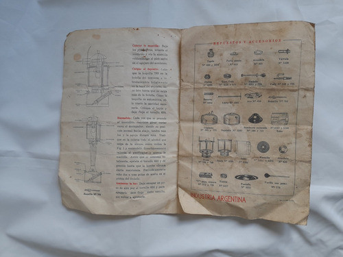 Antiguo Folleto Instrucciones Lampara Volcan  Farol Radiosol 1