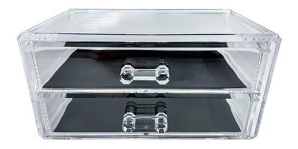 Organizador Acrilico Con 2 Cajones Maquillaje Cosmeticos 0