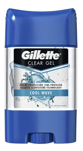 Kit Com 2 Desodorantes Gillette Gel Cool Wave 82g 1