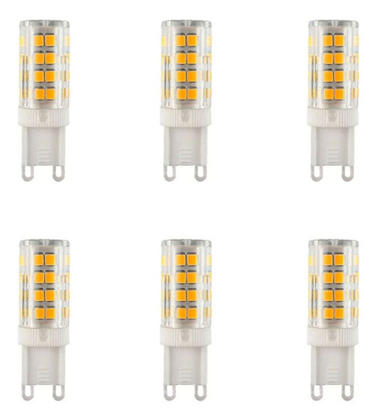 Kit 6x Lâmpadas G9 3000k 127v Paris Luz 0