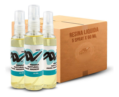Pack De 5 Resinas Natural Líquida Manos Y Cubre Grips Neron 0