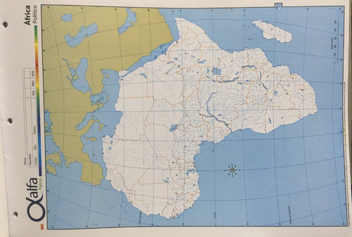 10 Mapas Escolares N°3 África Político Y Físico Político 0