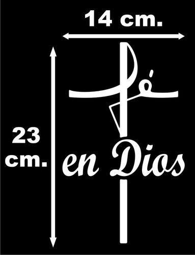 Calcomanía Cruz Jesús Fé En Dios 0