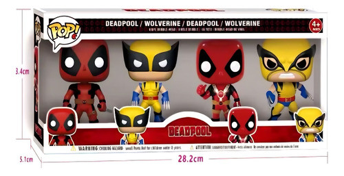 Combo Figuras Funko Deadpool 3 Y Wolverine Marvel Avengers 1