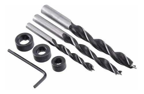 Juego Set Mechas Para Madera 3 Pz 5 6 8mm Con Tope Ruhlmann 0