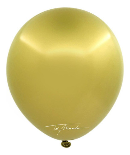 Globo Cromado Dorado X 25 Unidades R10 - Cotillón 0
