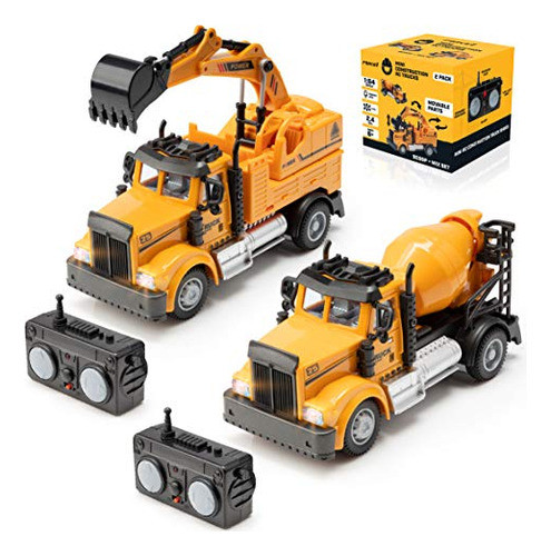 Force1 Mini Camiones De Construcción Rc Para Niños - Paquete 0