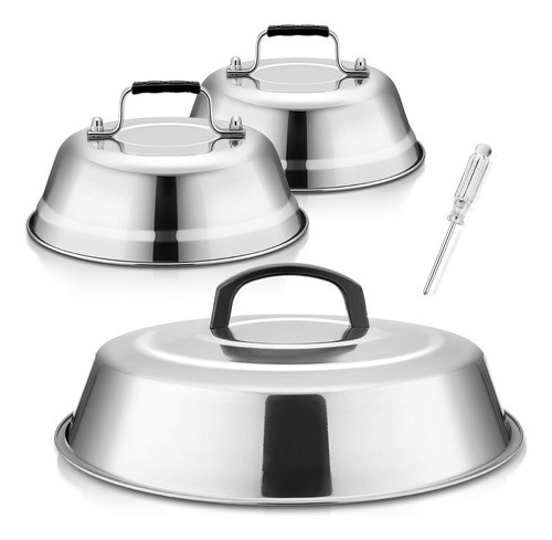 Set De Tapas Para Cocina Acero Inoxidable X 3 Piezas 0