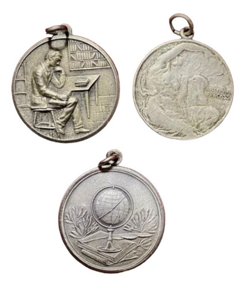 Lote X3 Medallas Educación Oferta Numisgam. 0