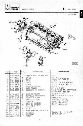 Manual Motor Deutz 913 (f5l) Despiece Taller - Deutz Ax100 1